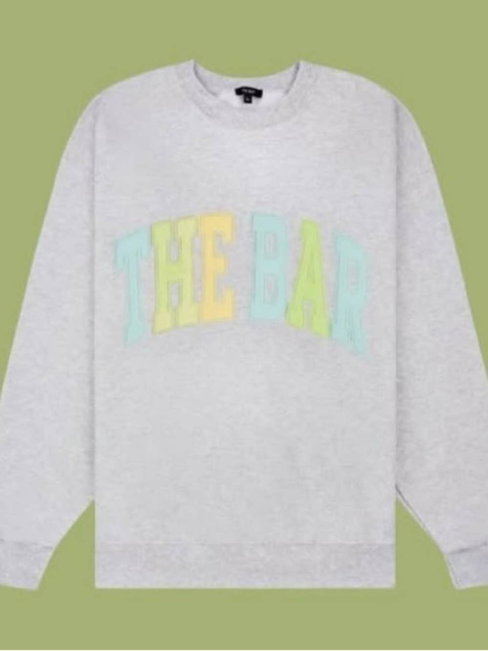 The Bar Gray Crewneck Sweatshirt -Citrus Fade (size L)
